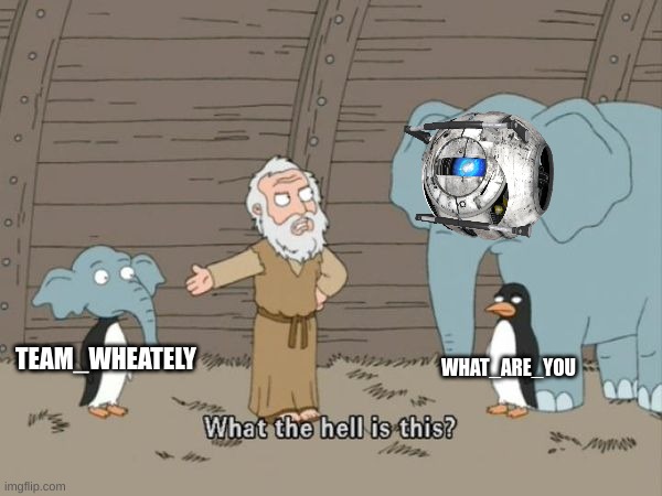 Fr though why he diss my boi wheatley like that | WHAT_ARE_YOU; TEAM_WHEATELY | image tagged in what the hell is this | made w/ Imgflip meme maker
