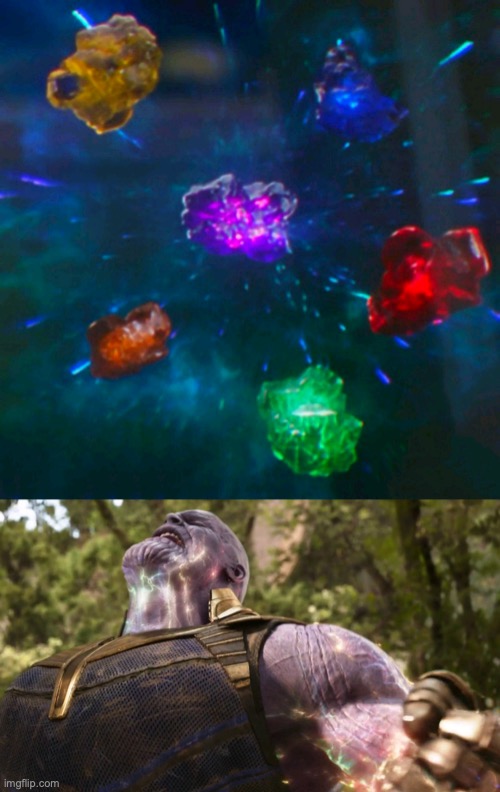 Avengers Infinity Stones Thanos | image tagged in avengers infinity stones thanos | made w/ Imgflip meme maker