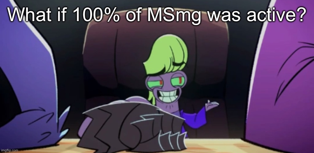 Warren Stone | What if 100% of MSmg was active? | image tagged in warren stone | made w/ Imgflip meme maker