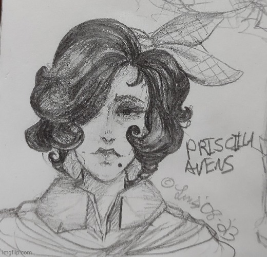 Priscilla Avens | image tagged in drawing,art,oc,original character,why are you reading this | made w/ Imgflip meme maker