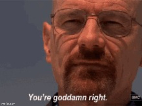image tagged in you're godamn right walter white | made w/ Imgflip meme maker
