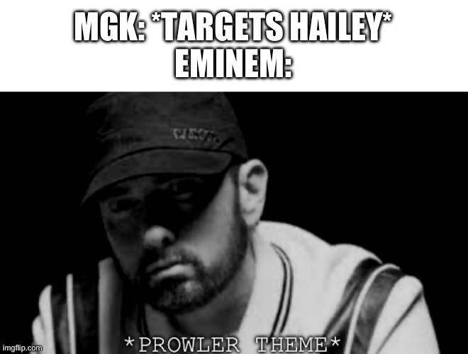 MGK: *TARGETS HAILEY*
EMINEM: | image tagged in eminem | made w/ Imgflip meme maker