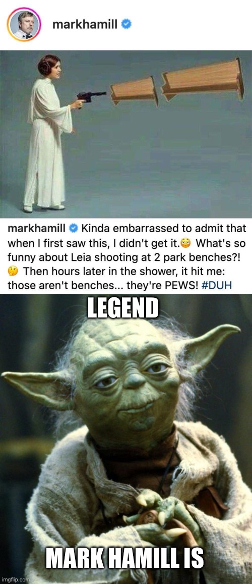 Legendary | LEGEND; MARK HAMILL IS | image tagged in memes,star wars yoda,legend,mark hamill | made w/ Imgflip meme maker