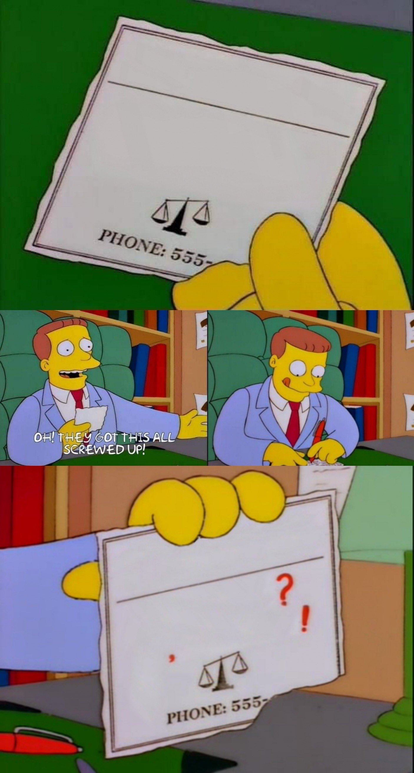 High Quality Lionel Hutz Business Card Blank Meme Template