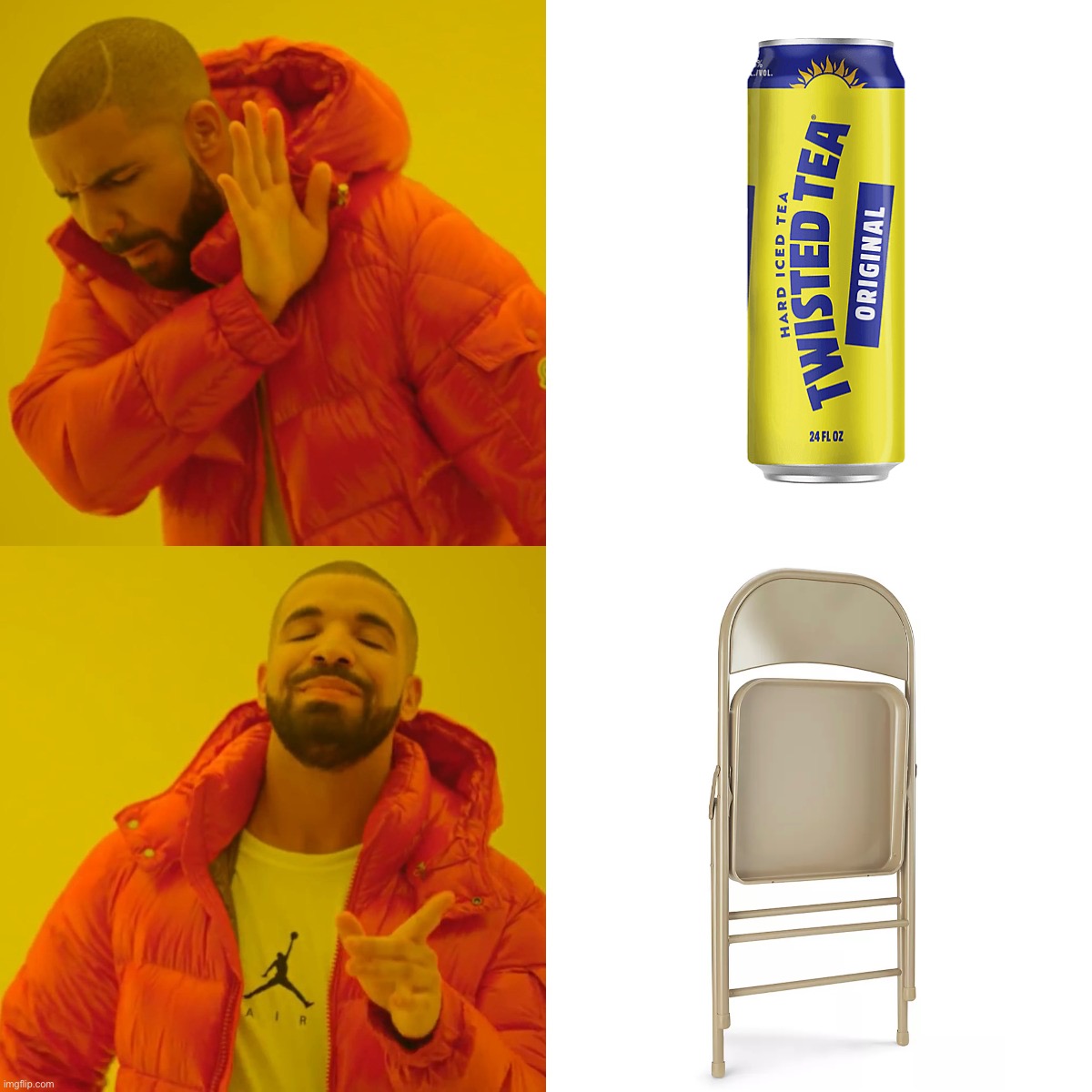 Folding chair | image tagged in memes,drake hotline bling,montgomery,rivercruise,swimming,alabama | made w/ Imgflip meme maker