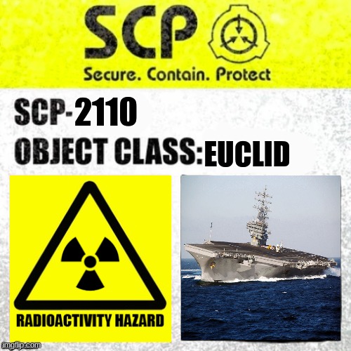 SCP-2110 Label | 2110; EUCLID | image tagged in scp euclid label template foundation tale's | made w/ Imgflip meme maker