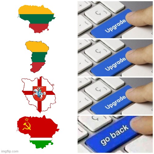 Upgrade Lithuania | image tagged in upgrade | made w/ Imgflip meme maker