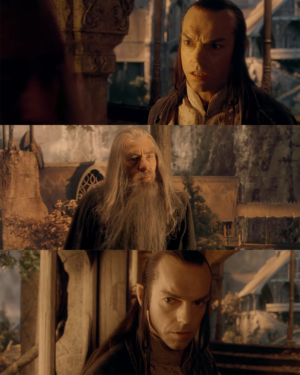 High Quality Elrond and Gandalf Blank Meme Template