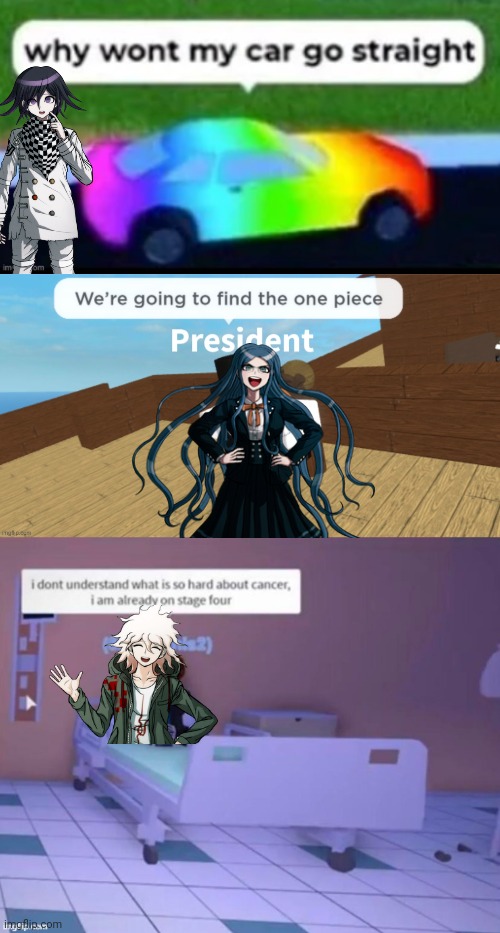 Putting Danganronpa characters over cursed posts pt.2 | made w/ Imgflip meme maker