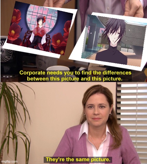 This shocked me | image tagged in memes,they're the same picture,akito sohma,fruits basket,furuba | made w/ Imgflip meme maker