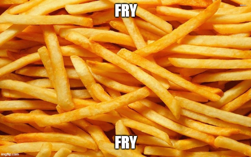 French Fries | FRY FRY | image tagged in french fries | made w/ Imgflip meme maker