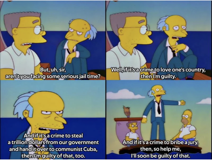 Mr Burns Crime Blank Meme Template