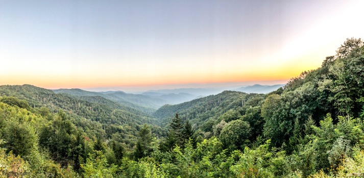 Bryson city sunset, September, 2022 (color graded) | image tagged in sunset,pretty,forest,mountains,tennessee | made w/ Imgflip meme maker