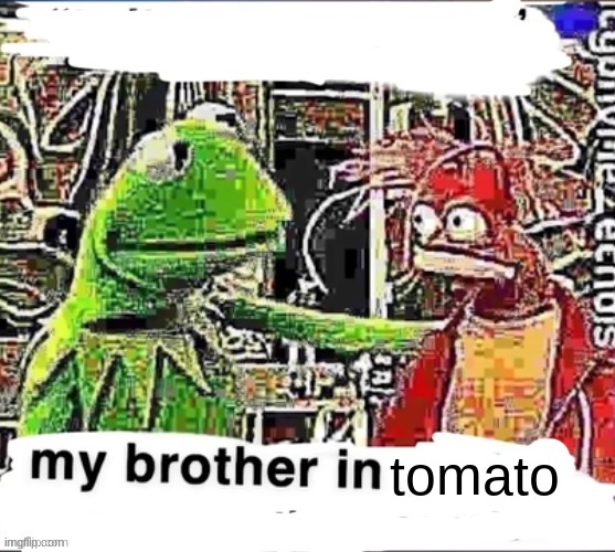 My brother in Christ | tomato | image tagged in my brother in christ | made w/ Imgflip meme maker