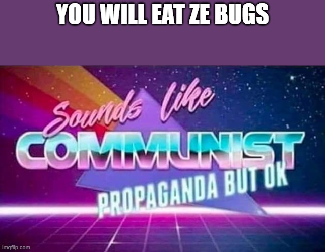 Eat Ze Bugs | YOU WILL EAT ZE BUGS | image tagged in nwo police state | made w/ Imgflip meme maker