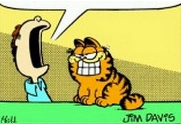 what did the garfield do | made w/ Imgflip meme maker