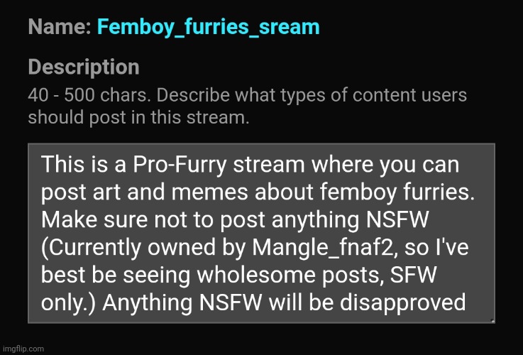 I changed the femboy furries stream for the better | made w/ Imgflip meme maker
