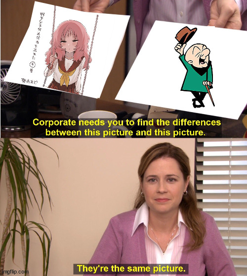 Mr. Magoo is Now A Hot Japanese Schoolgirl. | image tagged in memes,they're the same picture | made w/ Imgflip meme maker