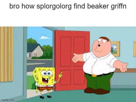 NOT THIS | bro how splorgolorg find beaker griffn | image tagged in spunch bop | made w/ Imgflip meme maker