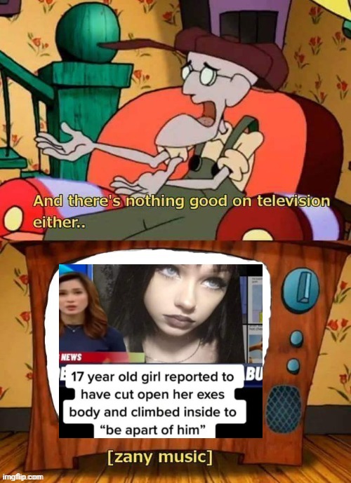 and there's nothing good in television | image tagged in and there's nothing good in television either | made w/ Imgflip meme maker