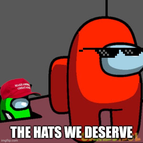 The Among Us Vent | THE HATS WE DESERVE | image tagged in the among us vent | made w/ Imgflip meme maker