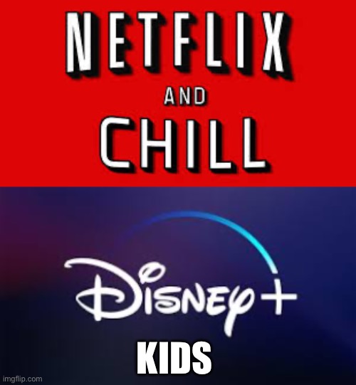 Disney | KIDS | image tagged in netflix and chill,disney plus | made w/ Imgflip meme maker