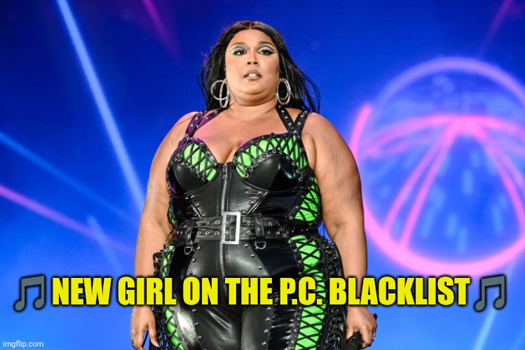 The bigger they are the harder they... You know | 🎵NEW GIRL ON THE P.C. BLACKLIST🎵 | image tagged in lizzo,pc,mean girls,minnesota vikings,hiphop,true story bro | made w/ Imgflip meme maker