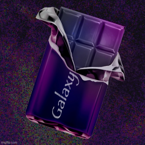 Made this fictional bar editing images together called a Galaxy bar, it tastes like the best thing ever | image tagged in galaxy,bar,chocolate | made w/ Imgflip meme maker