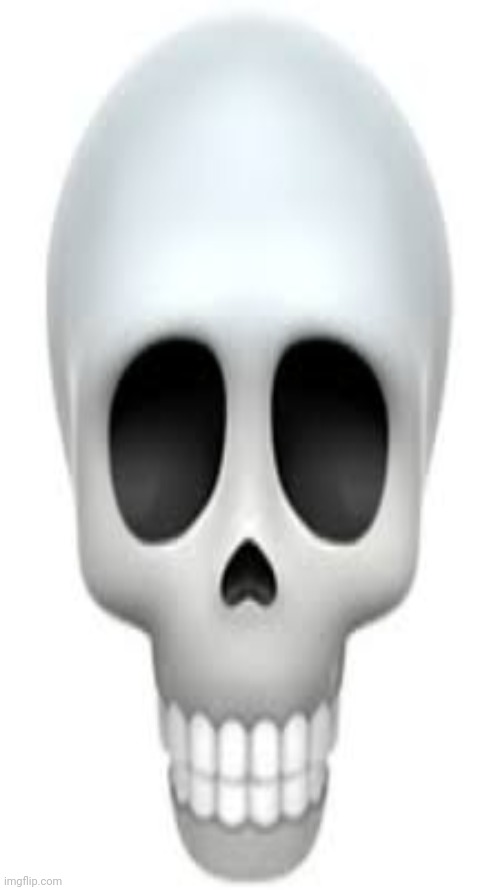 Ꭿ | image tagged in skull,skull emoji | made w/ Imgflip meme maker