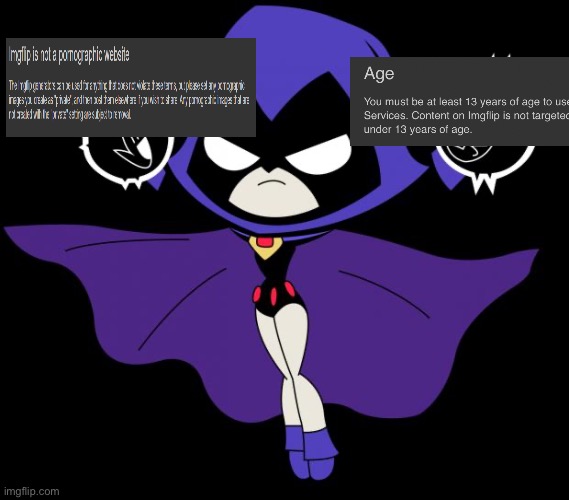 Teen Titans GO! Raven | image tagged in teen titans go raven | made w/ Imgflip meme maker