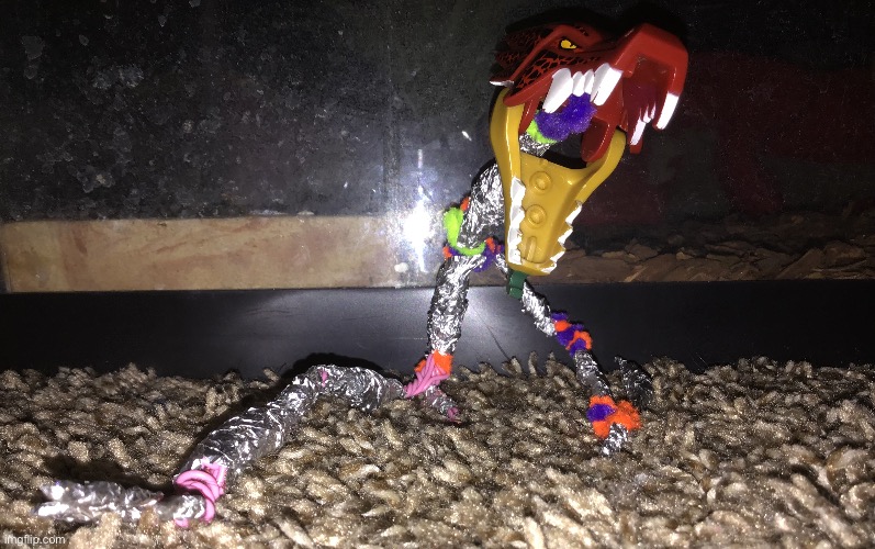 This fella is made of pipe cleaners, tin foil, and some “wires” wdy think? | image tagged in fnaf | made w/ Imgflip meme maker
