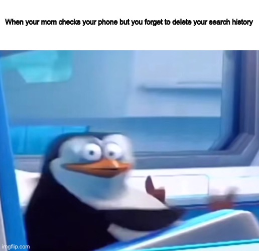 I'm dead | When your mom checks your phone but you forget to delete your search history | image tagged in uh oh,memes,funny,search history,dead,moms | made w/ Imgflip meme maker