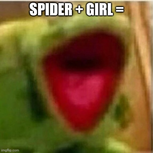AHHHHHHHHHHHHH | SPIDER + GIRL = | image tagged in ahhhhhhhhhhhhh | made w/ Imgflip meme maker