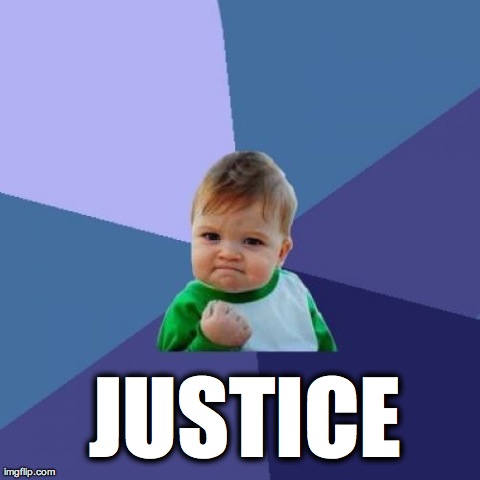 Success Kid Meme | JUSTICE | image tagged in memes,success kid | made w/ Imgflip meme maker