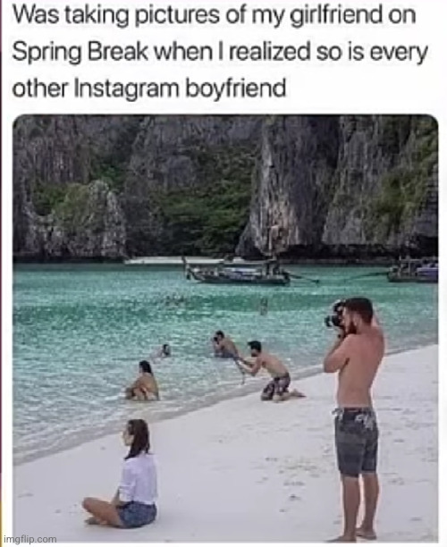 I see 3 breakups that need to happen XD | image tagged in instagram,whyyy,beach,woah,coincidence i think not,funny | made w/ Imgflip meme maker