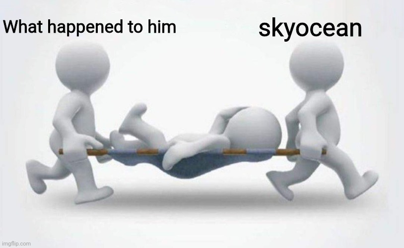 What happened to him? | What happened to him skyocean | image tagged in what happened to him | made w/ Imgflip meme maker