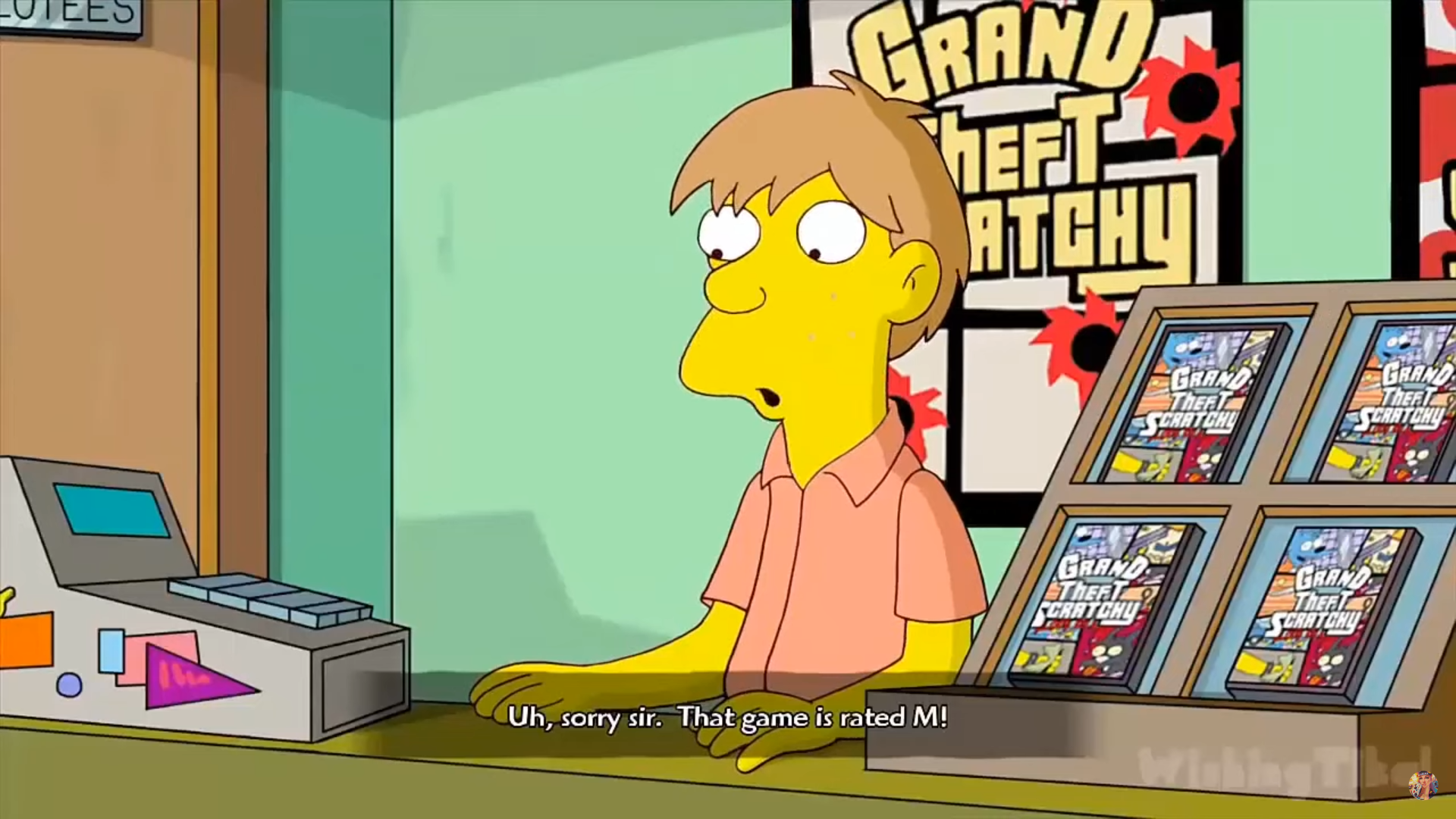 High Quality Simpsons Game Uh, sorry sir that game is rated M! Blank Meme Template