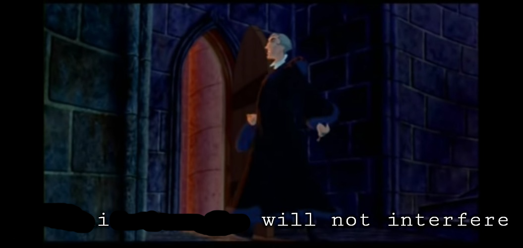 i will not interfere Blank Meme Template