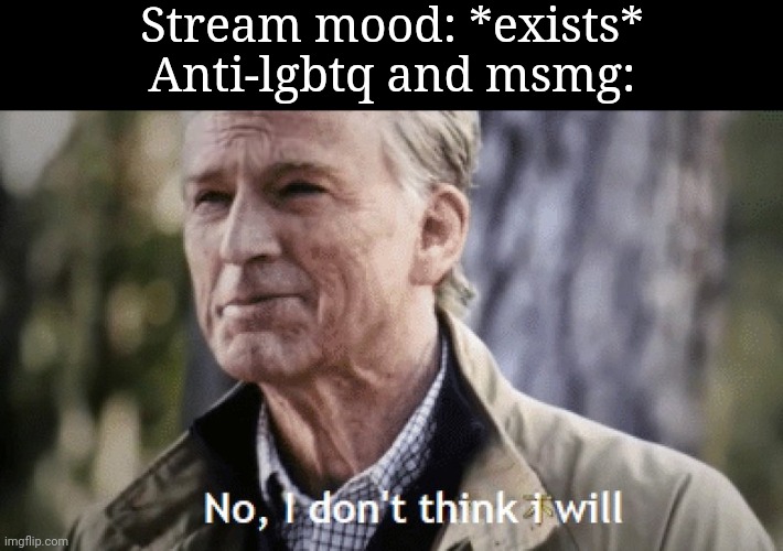 Why be afraid of houses? And why should we stfu and cope about houses? | Stream mood: *exists*
Anti-lgbtq and msmg: | image tagged in no i dont think i will | made w/ Imgflip meme maker