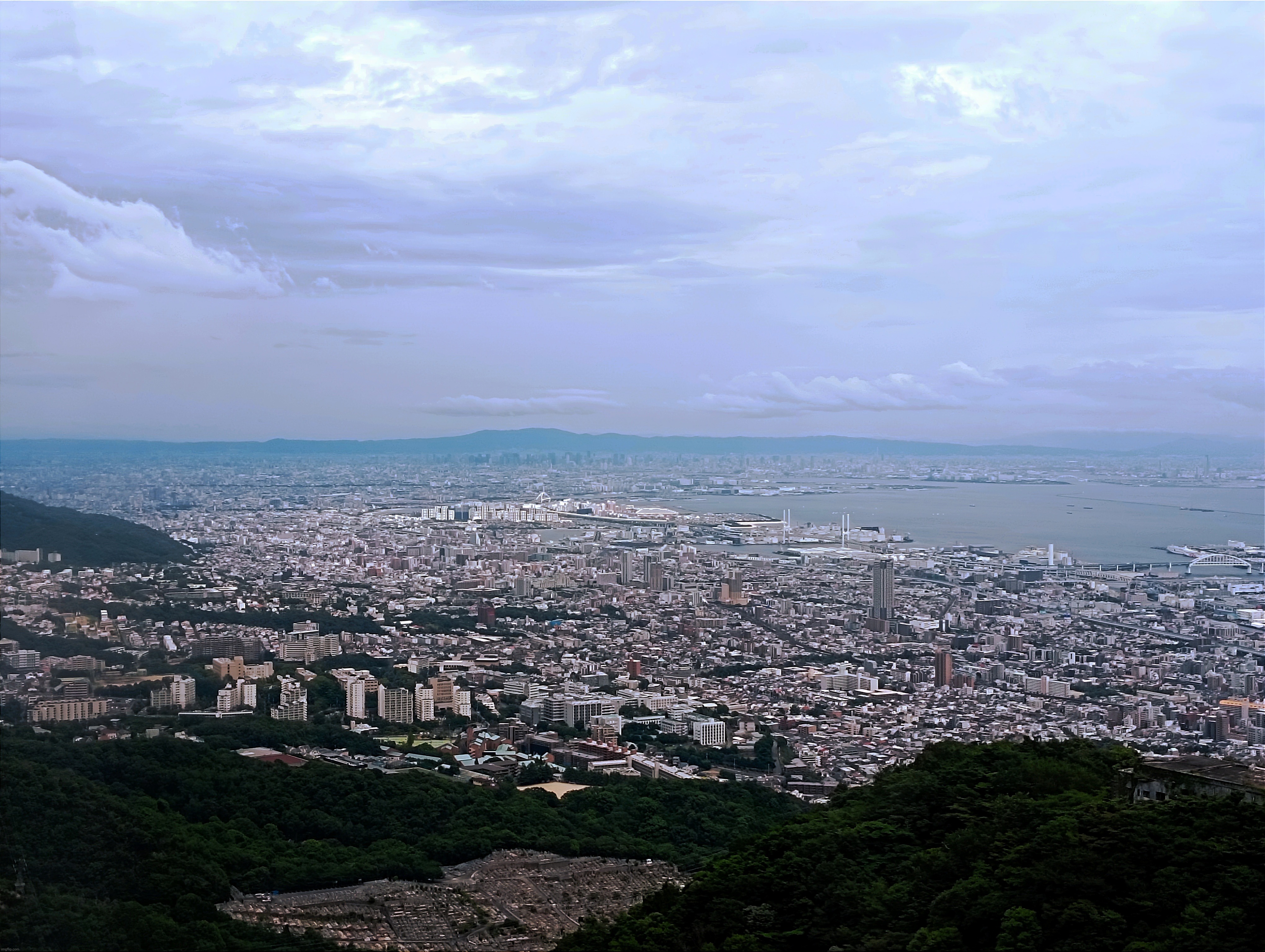 Osaka viewed from moutain. (better quality) | made w/ Imgflip meme maker