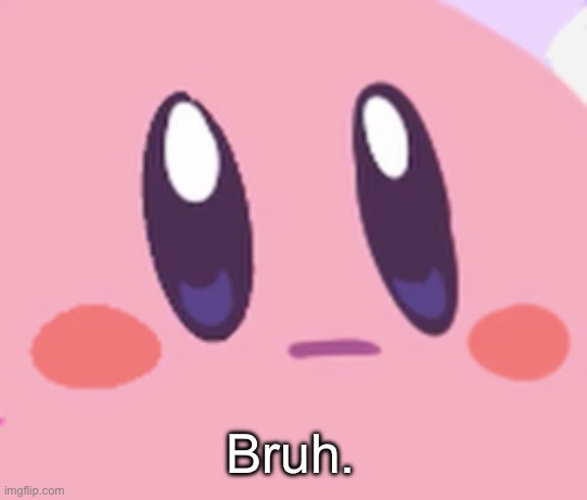 Blank Kirby Face | Bruh. | image tagged in blank kirby face | made w/ Imgflip meme maker