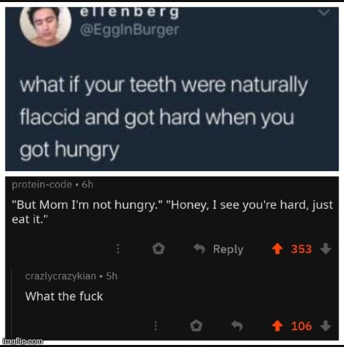 #3,062 | image tagged in comments,cursed,hard,teeth,wtf,eat it | made w/ Imgflip meme maker