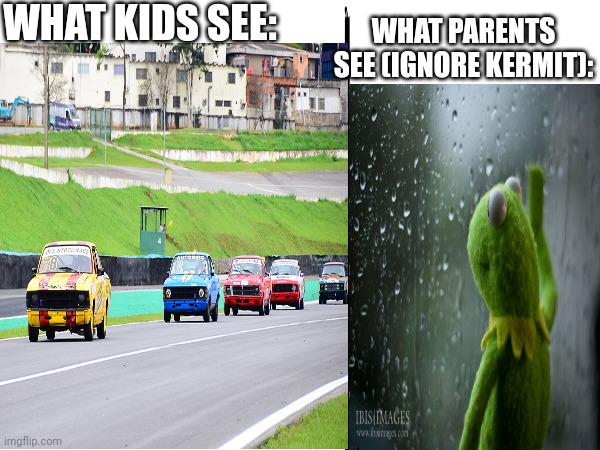 WHAT KIDS SEE:; WHAT PARENTS SEE (IGNORE KERMIT): | made w/ Imgflip meme maker