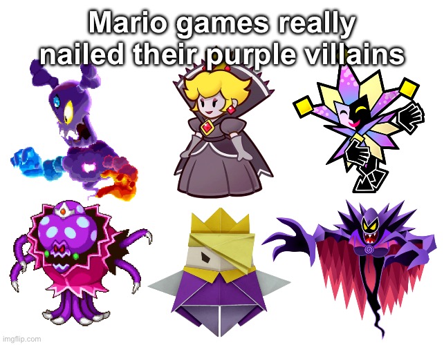 Coincidence? I think NOT! | Mario games really nailed their purple villains | image tagged in mario | made w/ Imgflip meme maker
