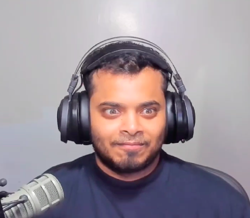 High Quality Intense headphone guy Blank Meme Template