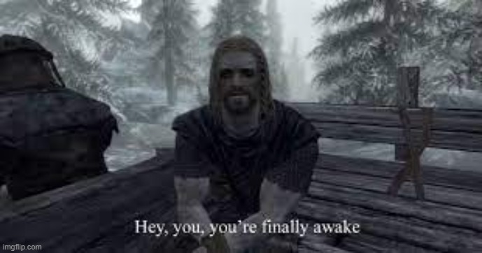 Hey, you, you're finally awake | image tagged in hey you you're finally awake | made w/ Imgflip meme maker