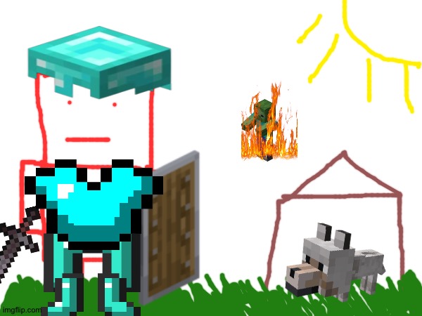 Me in minecraft | image tagged in minecraft | made w/ Imgflip meme maker