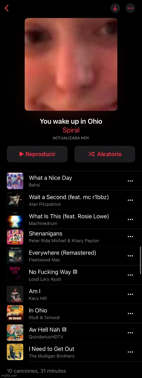 PlaylistOfView: You wake up in Ohio | made w/ Imgflip meme maker