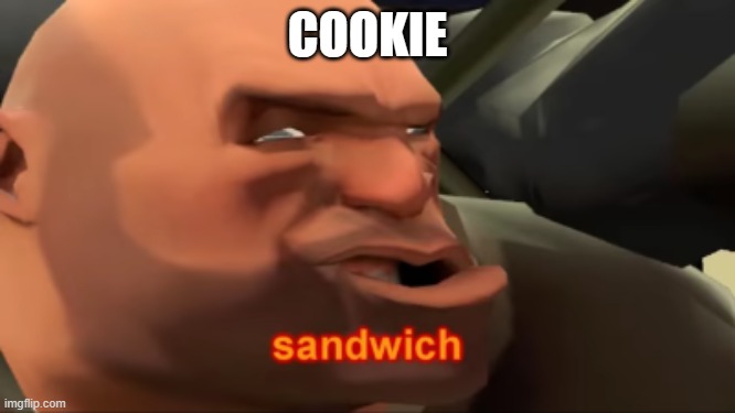 COOKIE | image tagged in heavy sandwich | made w/ Imgflip meme maker