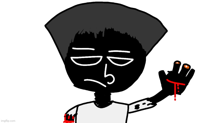 Tried to make a drawing of ben injured af but not caring with my brush i made, i mean it's not bad | made w/ Imgflip meme maker